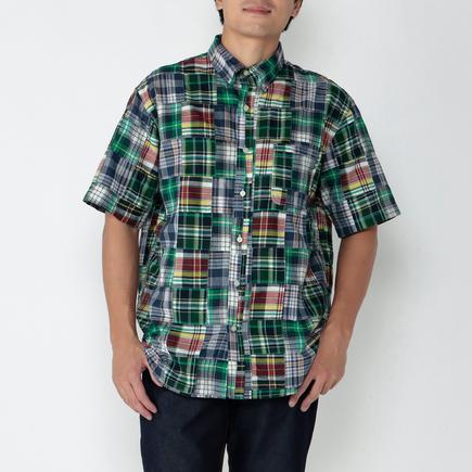 JEMORGAN パッチワークボタンダウンS/Sシャツ オッシュマンズSMU