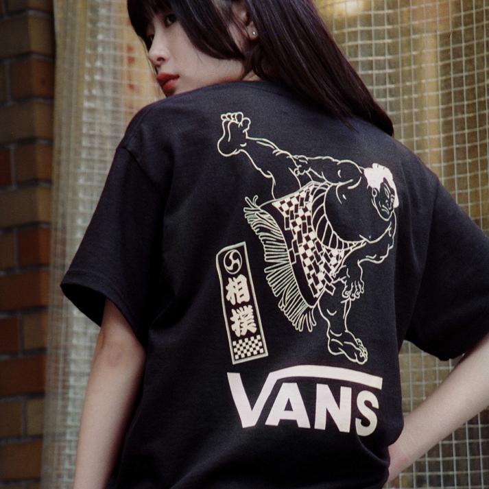 VANS �V���[�g�X���[�u BLACK
