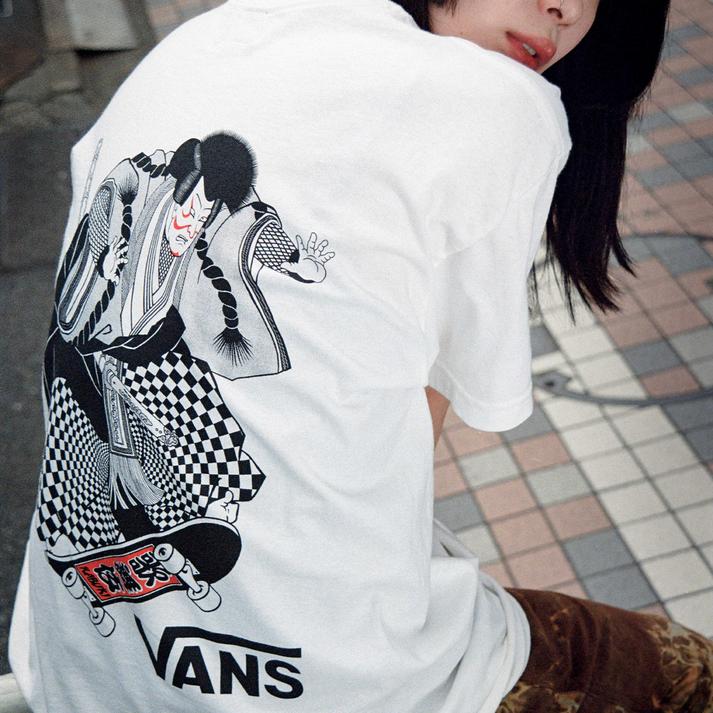 VANS �V���[�g�X���[�u WHITE