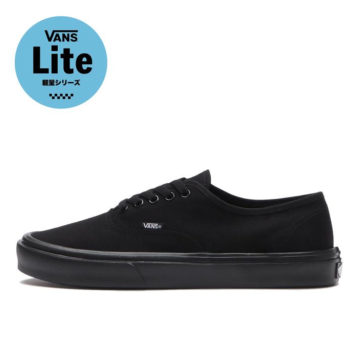yz yVANSz @Y AUTHENTIC LITE I[ZeBbN Cg V44 LITE BLACK/BLACK 6(24cm)