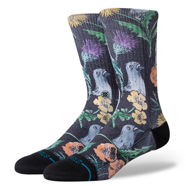 STANCE SOCKS ジャスト フロックド ブラック L