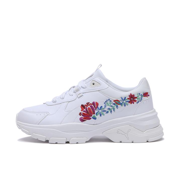 yz yPUMAz v[} CASSIA VIA EMBROIDERY JV[A VIA GuC_[ 401270 ABC-MART *01WHITE/F.GRAY 23cm
