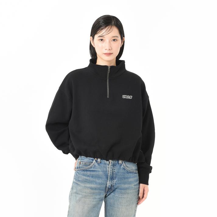 �yVANS�z ���@���Y game logo half zip parka �X�E�F�b�g�N���[ 124K3050700 ABC-MART���� BLACK S