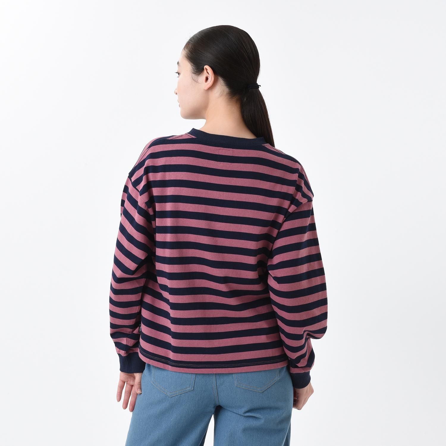 VANS】 ヴァンズ W border long sleeve T-shirt ロングスリーブ
