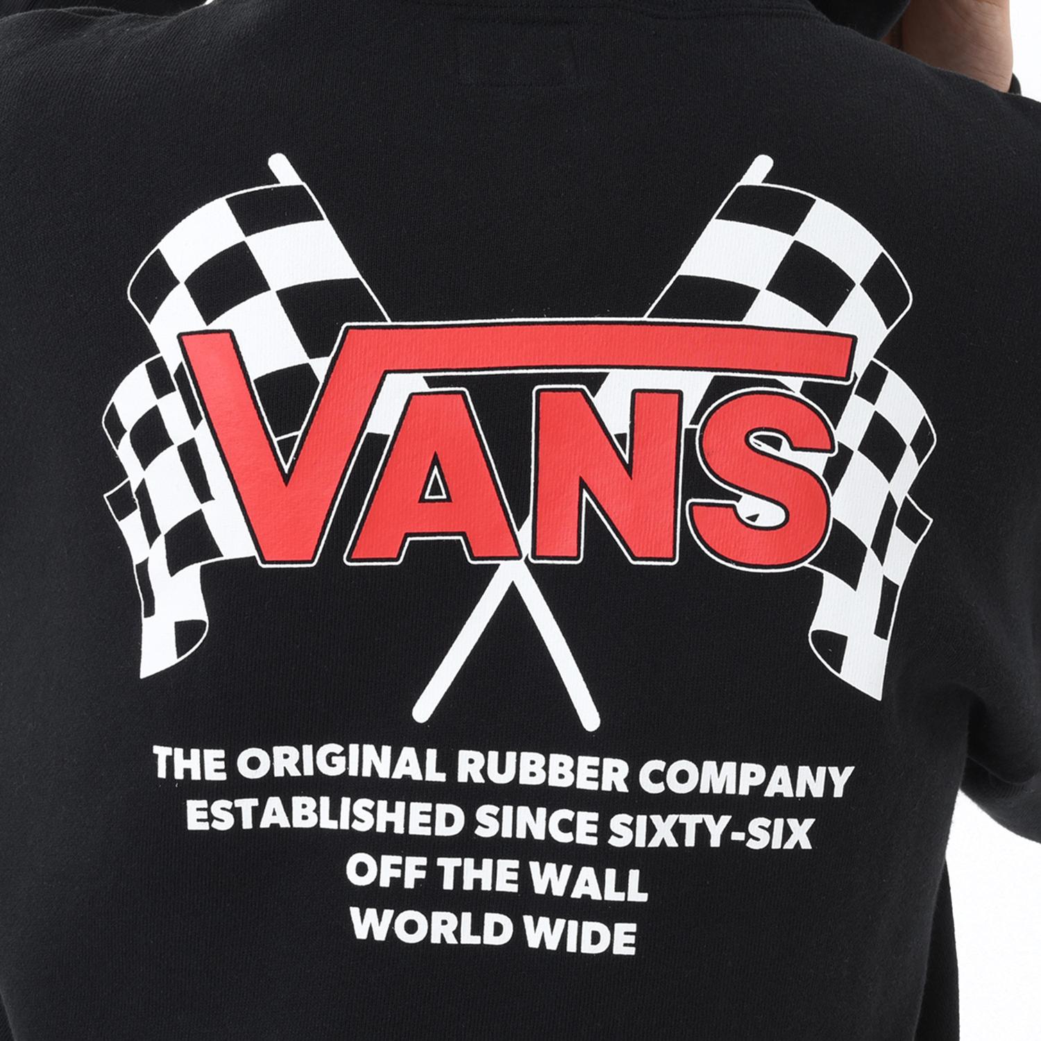【VANS】 ヴァンズ M Checker Flags H SWT BLACK 国内発送 VANS】 ヴァンズ M Checker Flags H SWT スウェットプルオーバー