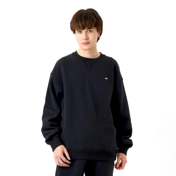 �yVANS�z ���@���Y M Mini-Logo Athletic C SWT �X�E�F�b�g�N���[ 124K1040400 ABC-MART���� BLACK S