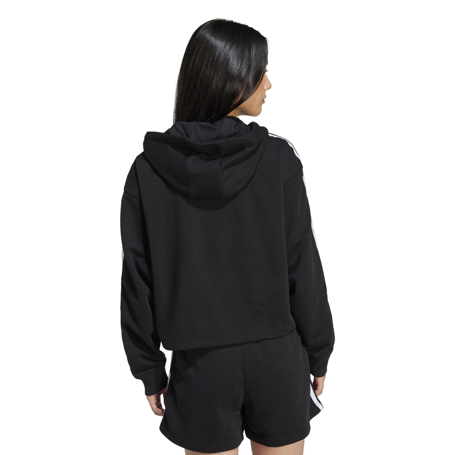 ADIDAS SHORT HOODIE スウェット IU2424 BLACK レディース 【ADIDAS ウェア】 アディダス W 3ST SHORT HOODIE