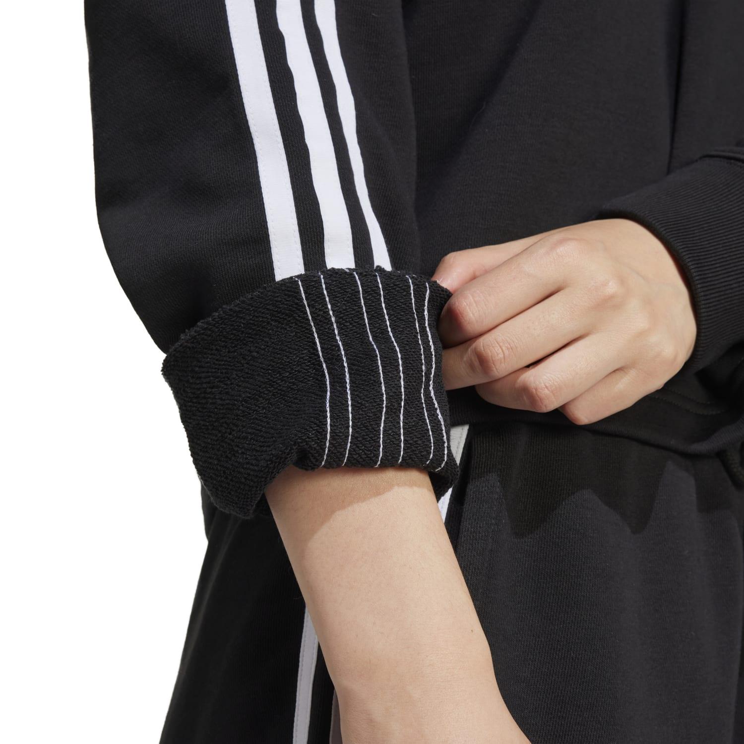 ADIDAS SHORT HOODIE スウェット IU2424 BLACK アディダス アディカラー スリーストライプス ショートパーカー