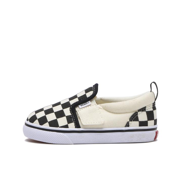 xr[ yVANSz @Y 12-165(H) SLIP ON Xb| V98TDL BLK/WHT CHK 16cm