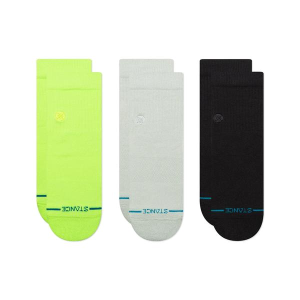STANCE SOCKS アイコン クオーター 3パック マルチカラー L