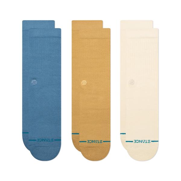 STANCE SOCKS アイコン 3パック マルチカラー L
