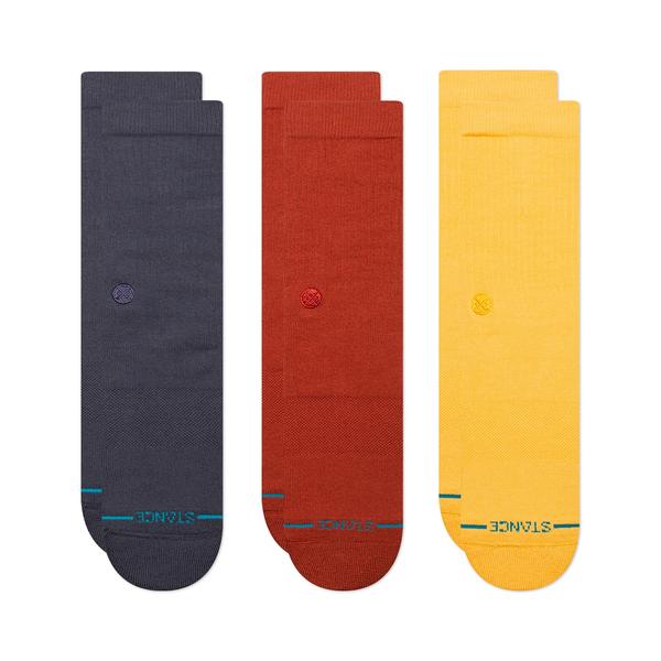 STANCE SOCKS アイコン 3パック マルチカラー L