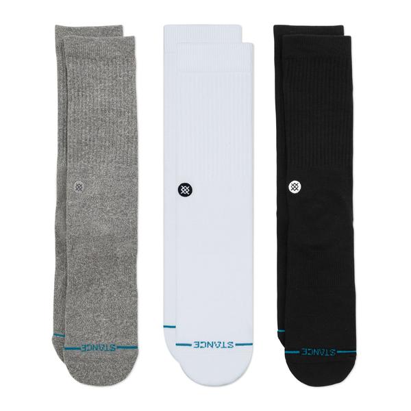 STANCE SOCKS アイコン 3パック マルチカラー L