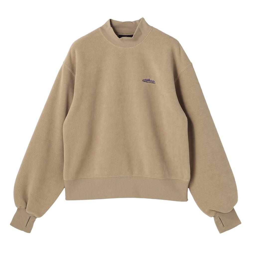  THOUSAND MILE THOUSAND MILE W's Knit Fleece Mock Neck Pullover画像1