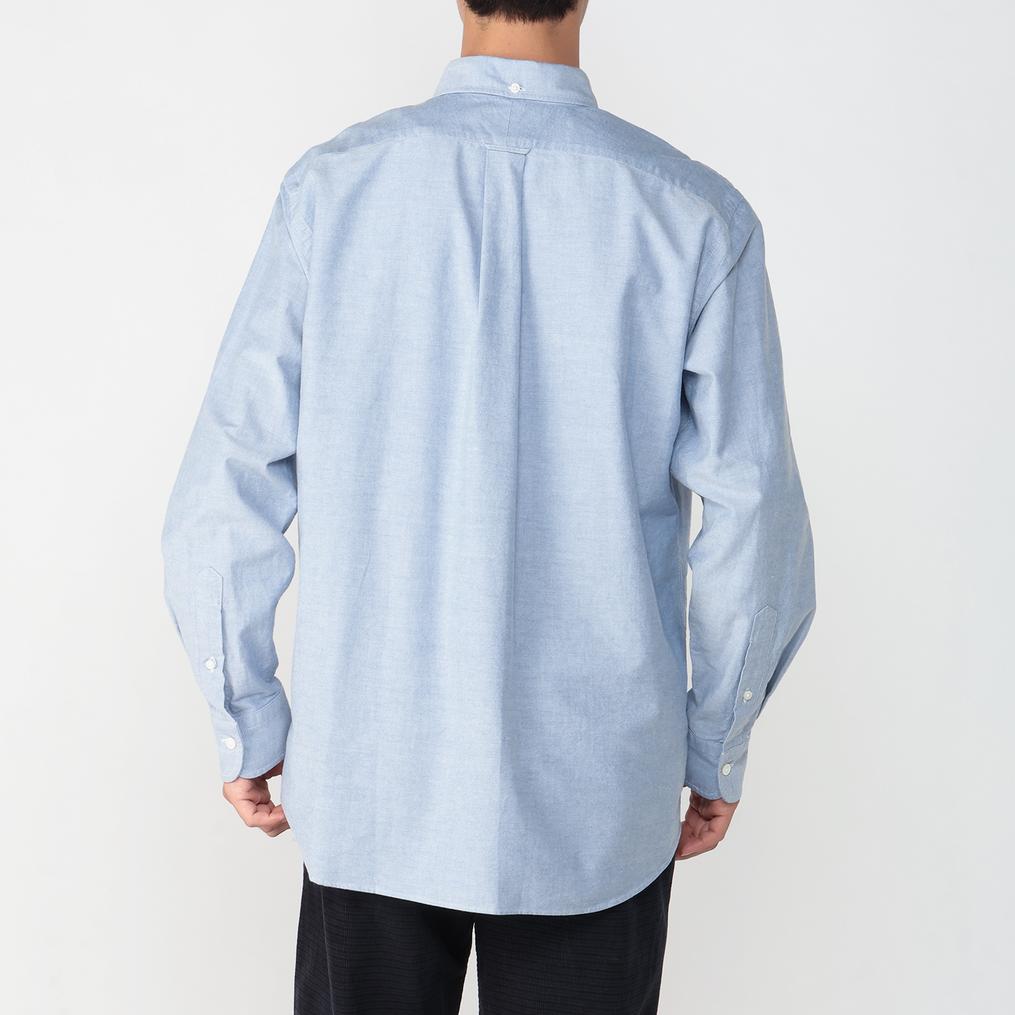 モデル：175cm / 着用画像：L Gymphlex GYMPHLEX M's Regular L/S B.D. Shirts画像3