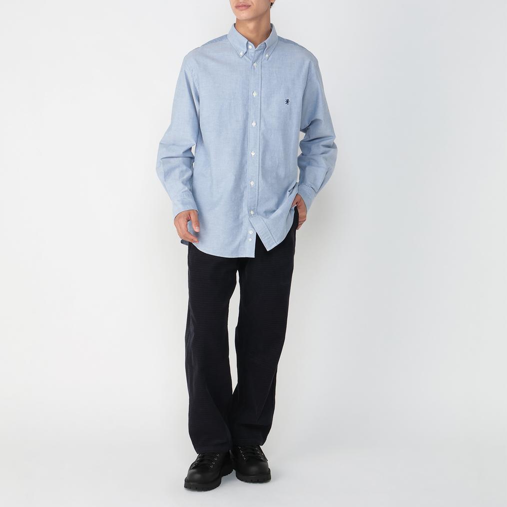 モデル：175cm / 着用画像：L Gymphlex GYMPHLEX M's Regular L/S B.D. Shirts画像2