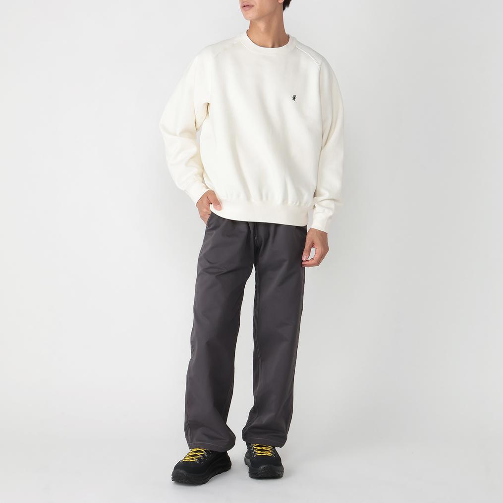 モデル：175cm / 着用画像：M Gymphlex GYMPHLEX M's Swing Sleeve Pullover Crew Sweat画像2