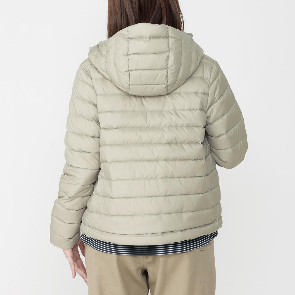 モデル：161cm / 着用サイズ：S DANTON DANTON W's Nylon Taffeta Middle Down Hooded Jacket画像3