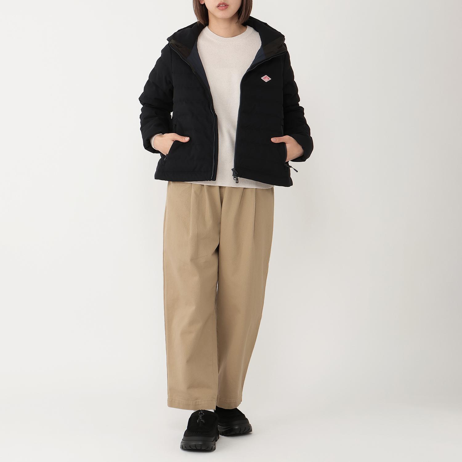 DANTON DANTON W's Wool Like Polyester Middle Down Hooded Jacket