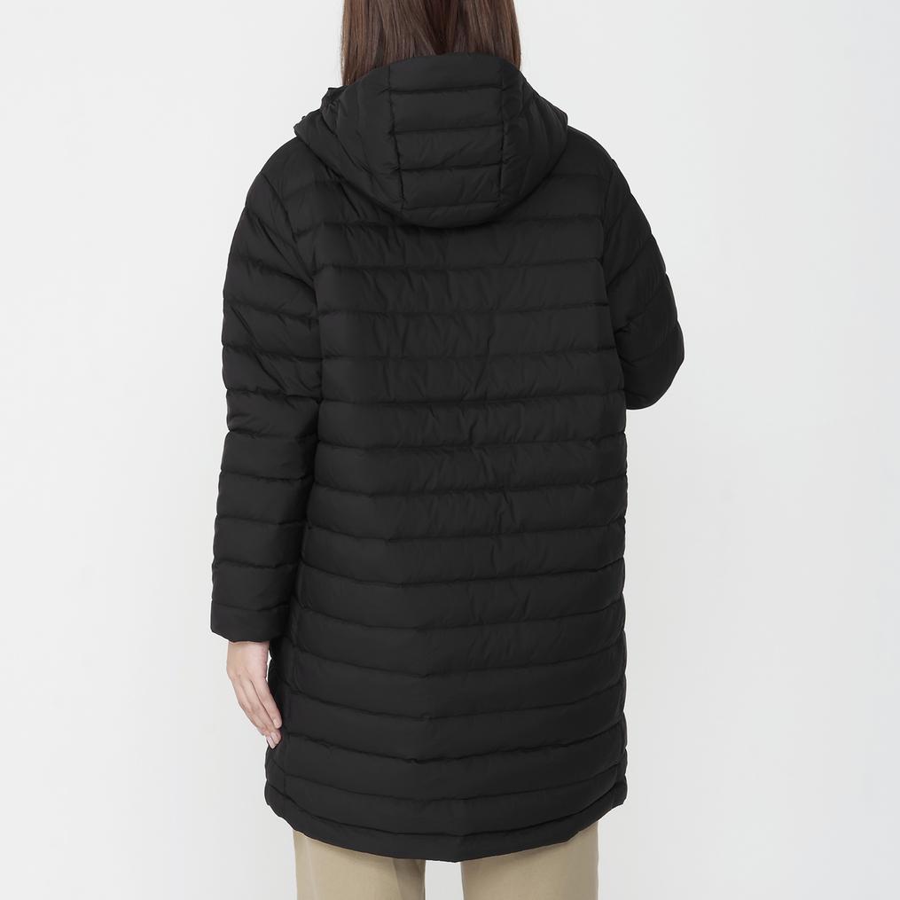 モデル：161cm / 着用サイズ：S DANTON DANTON W's Nylon Taffeta Middle Down Hooded Coat画像3