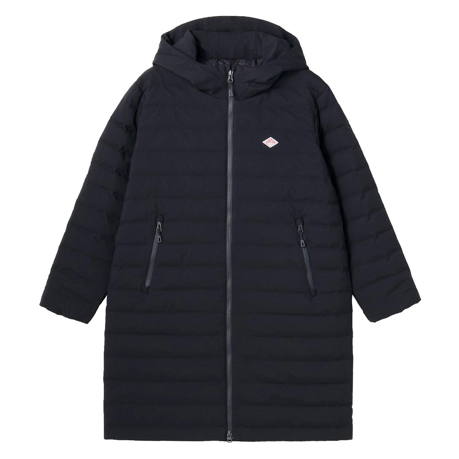 DANTON/ダントン MIDDLE DOWN LONG フード付きダウンコート DANTON DANTON W's Wool Like Polyester Middle Down Hooded Coat