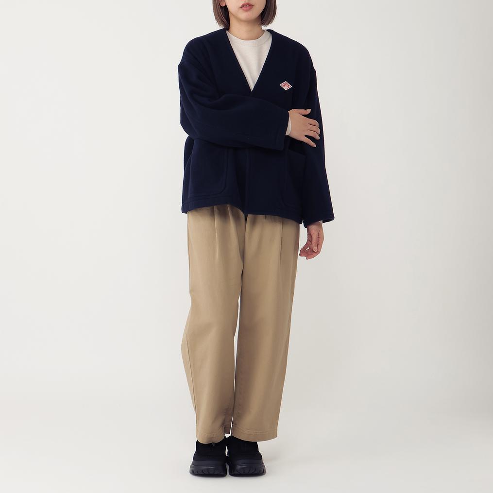  DANTON DANTON W's Single Wool Pile V Neck Jacket画像2
