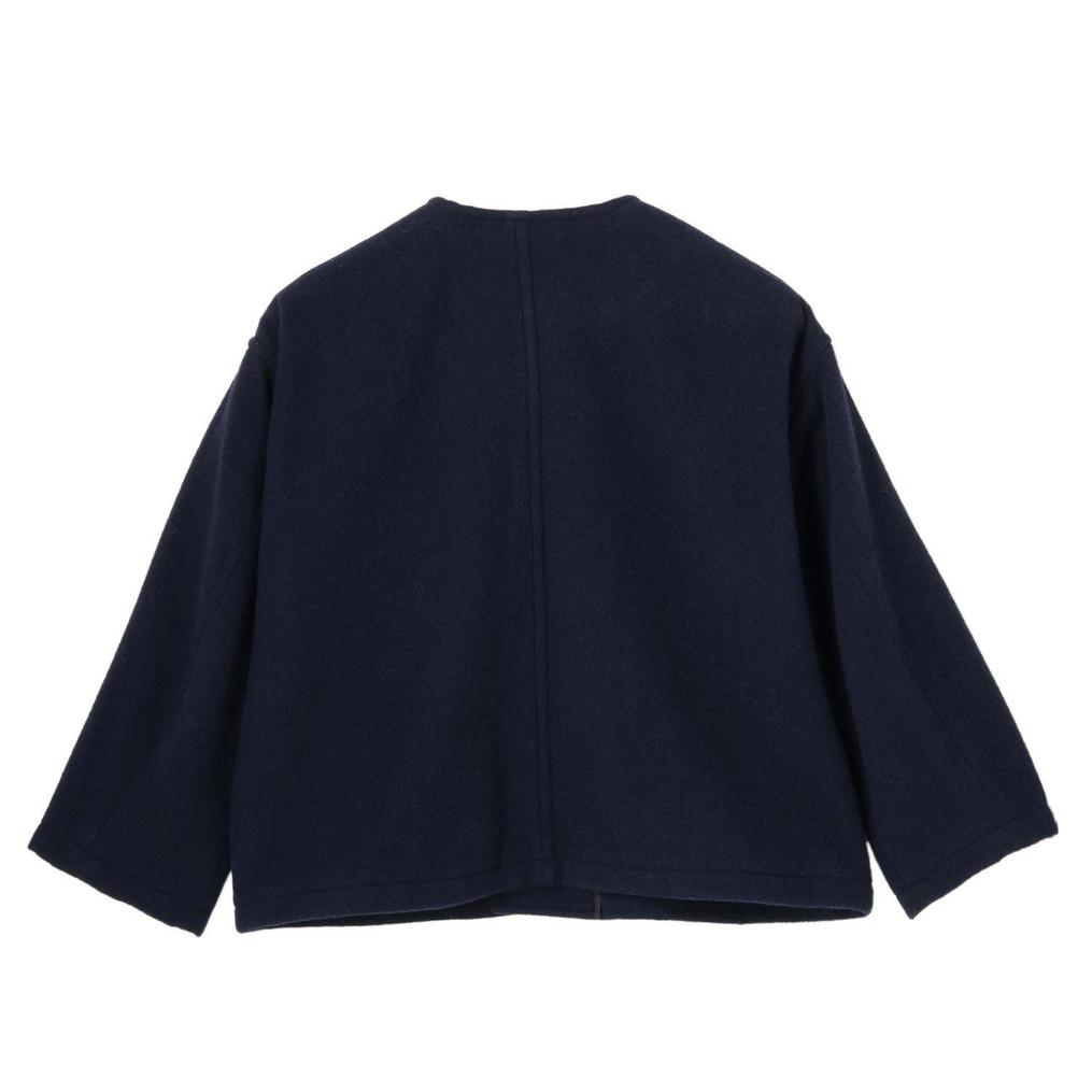  DANTON DANTON W's Single Wool Pile V Neck Jacket画像5