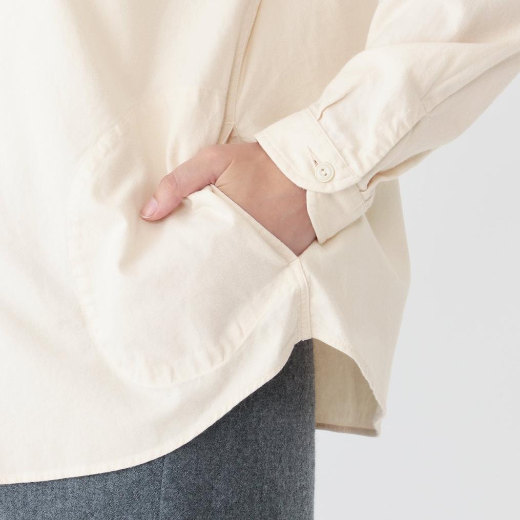  DANTON DANTON W's Cotton Flannel Collar Shirt画像4