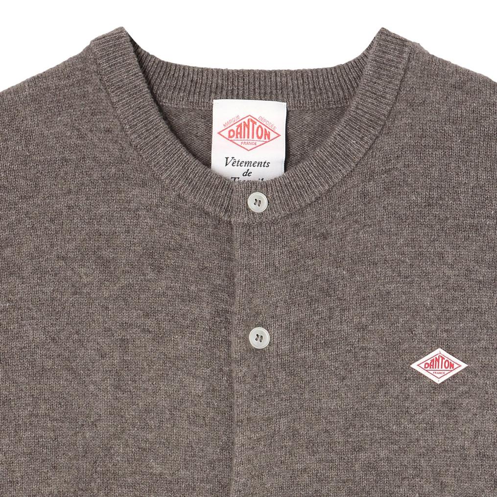  DANTON DANTON Lambswool Crew Neck Knit Cardigan画像2