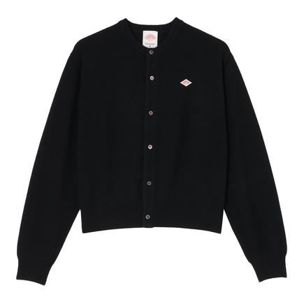 DANTON ラムウールクルーネックニットカーディガン