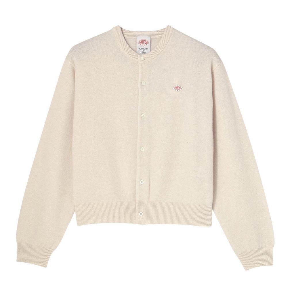  DANTON DANTON Lambswool Crew Neck Knit Cardigan画像6
