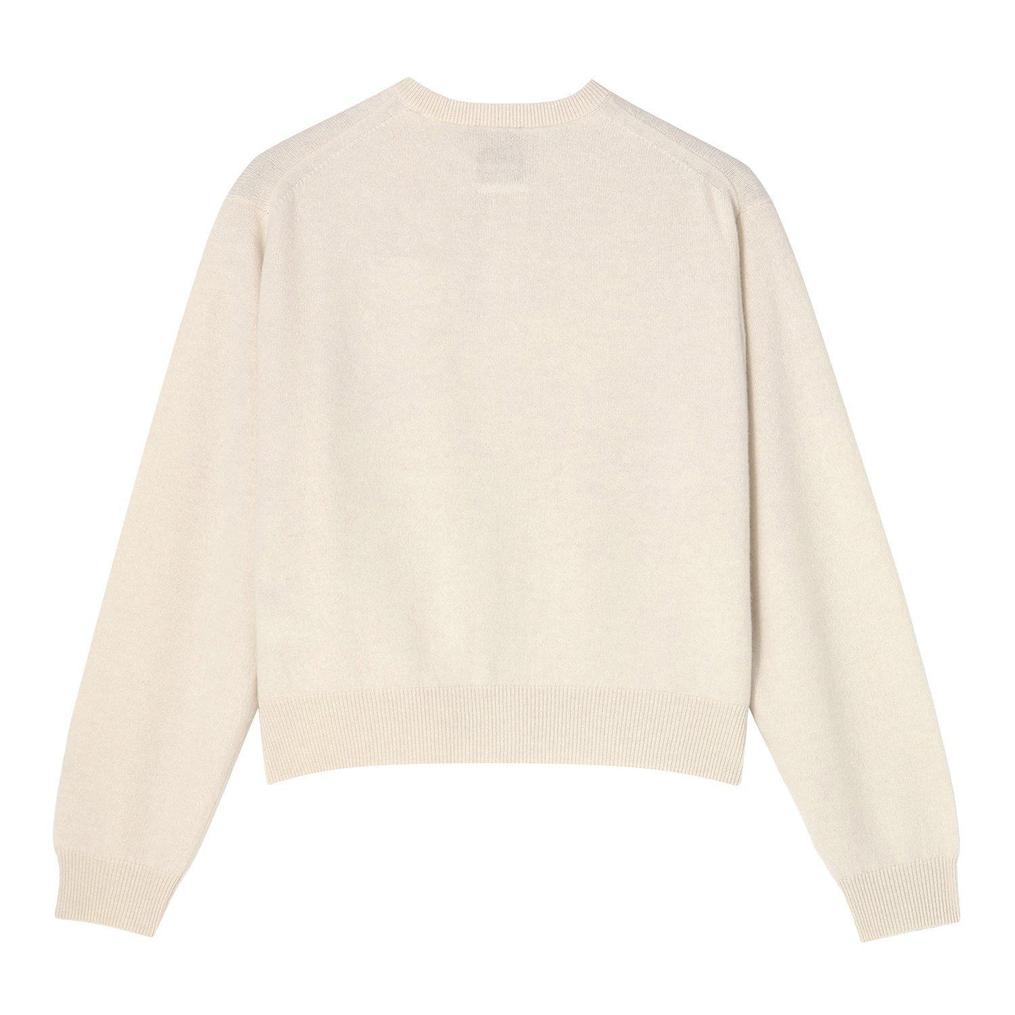  DANTON DANTON Lambswool Crew Neck Knit Cardigan画像5