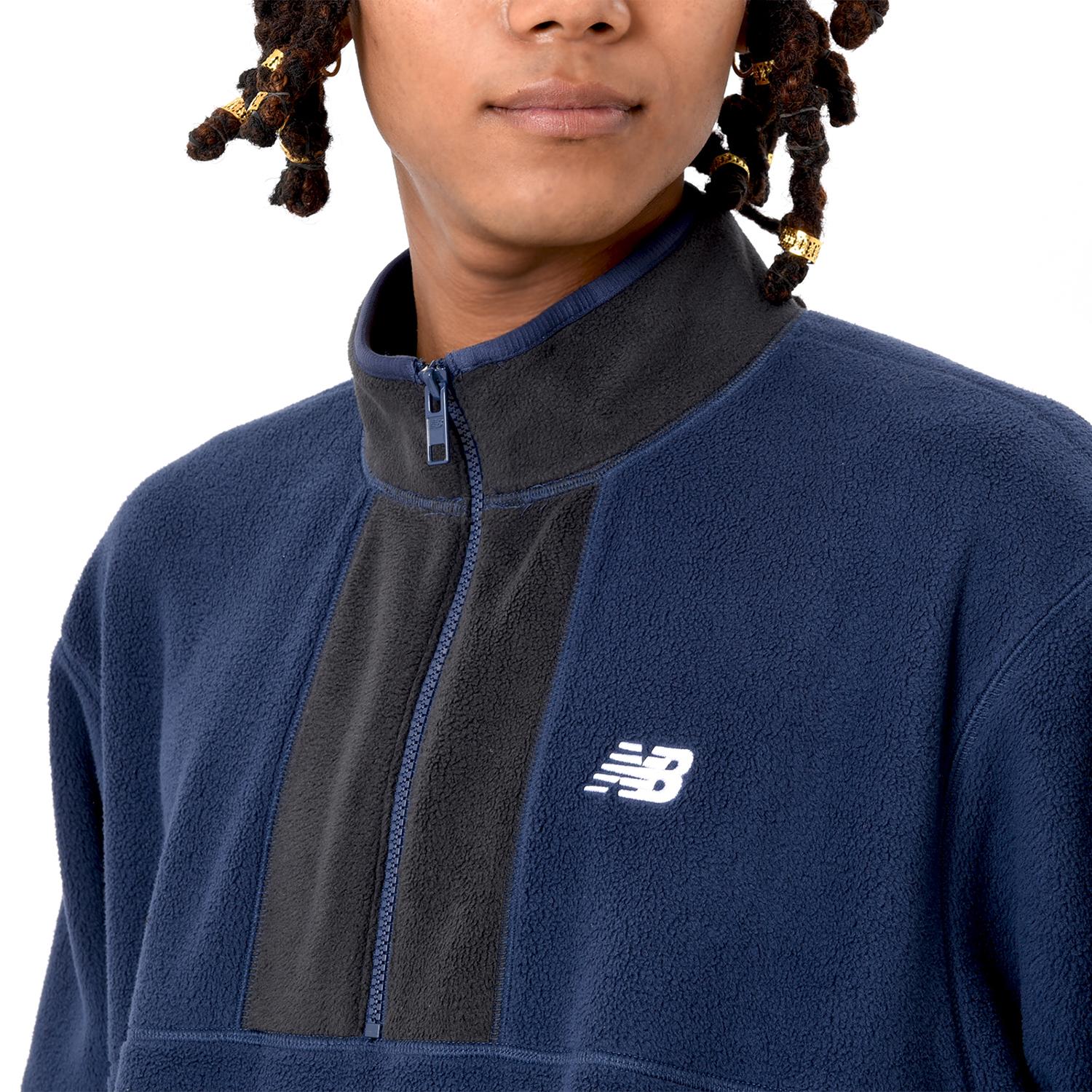 New Balance】 ニューバランス M フリースクオータージップトップ プル