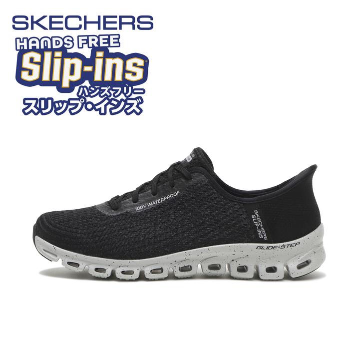 yz fB[X ySKECHERSz XPb`[Y GLIDE-STEP - RAINY DAY OChXebv-Cj[fC 104571 BKGY 24.5cm