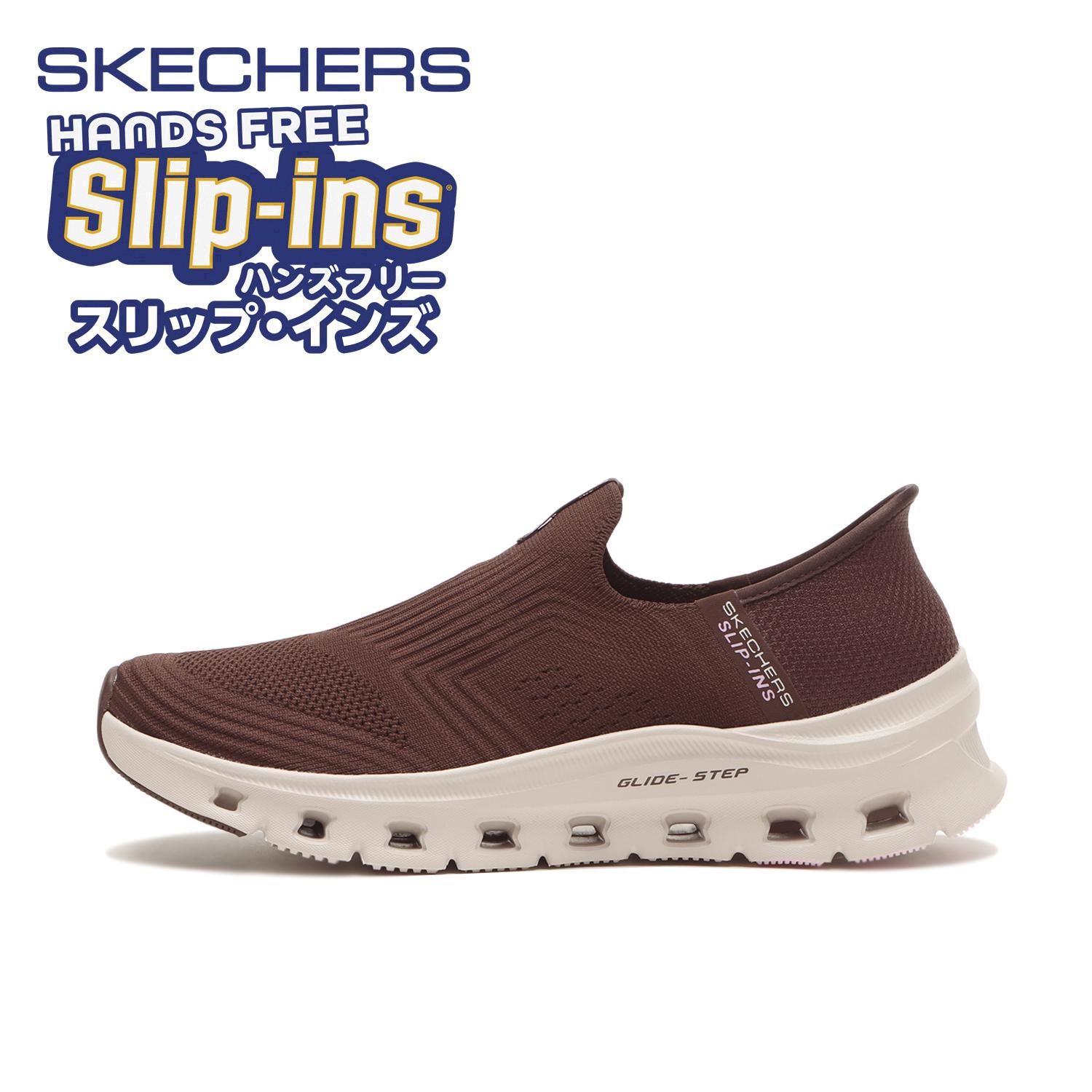 SKECHERS ブラウンレザー スニーカー SKECHERS スケッチャーズ スニーカー メンズ スリッポン