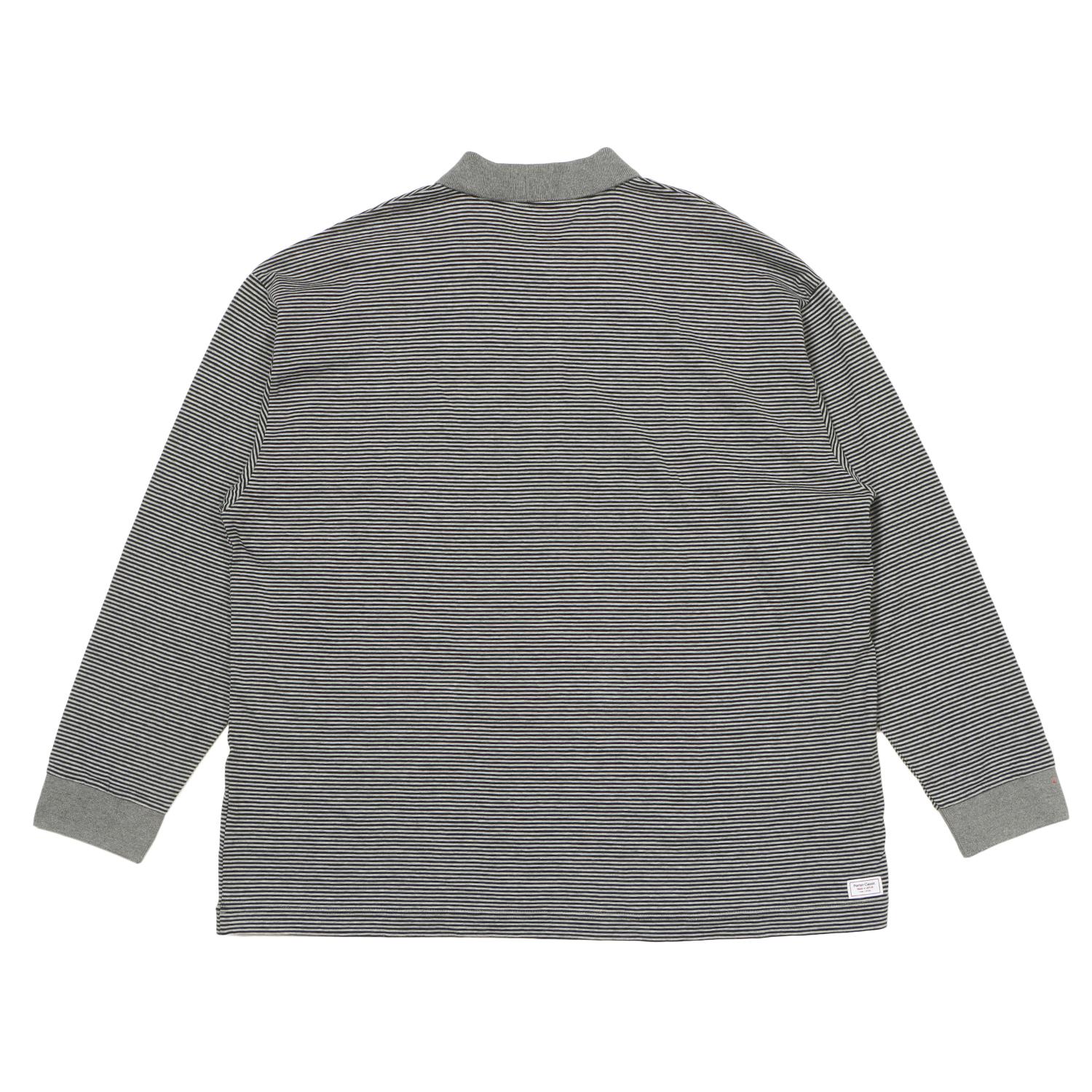  PORTER CLASSIC H/W BEATNIK BORDER LONG SLEEVE POLO SHIRT画像3