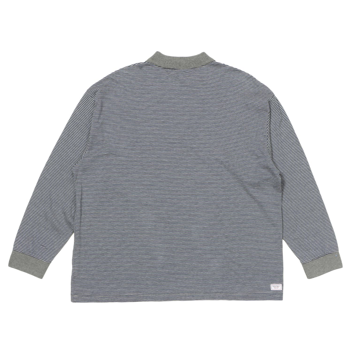  PORTER CLASSIC H/W BEATNIK BORDER LONG SLEEVE POLO SHIRT画像3