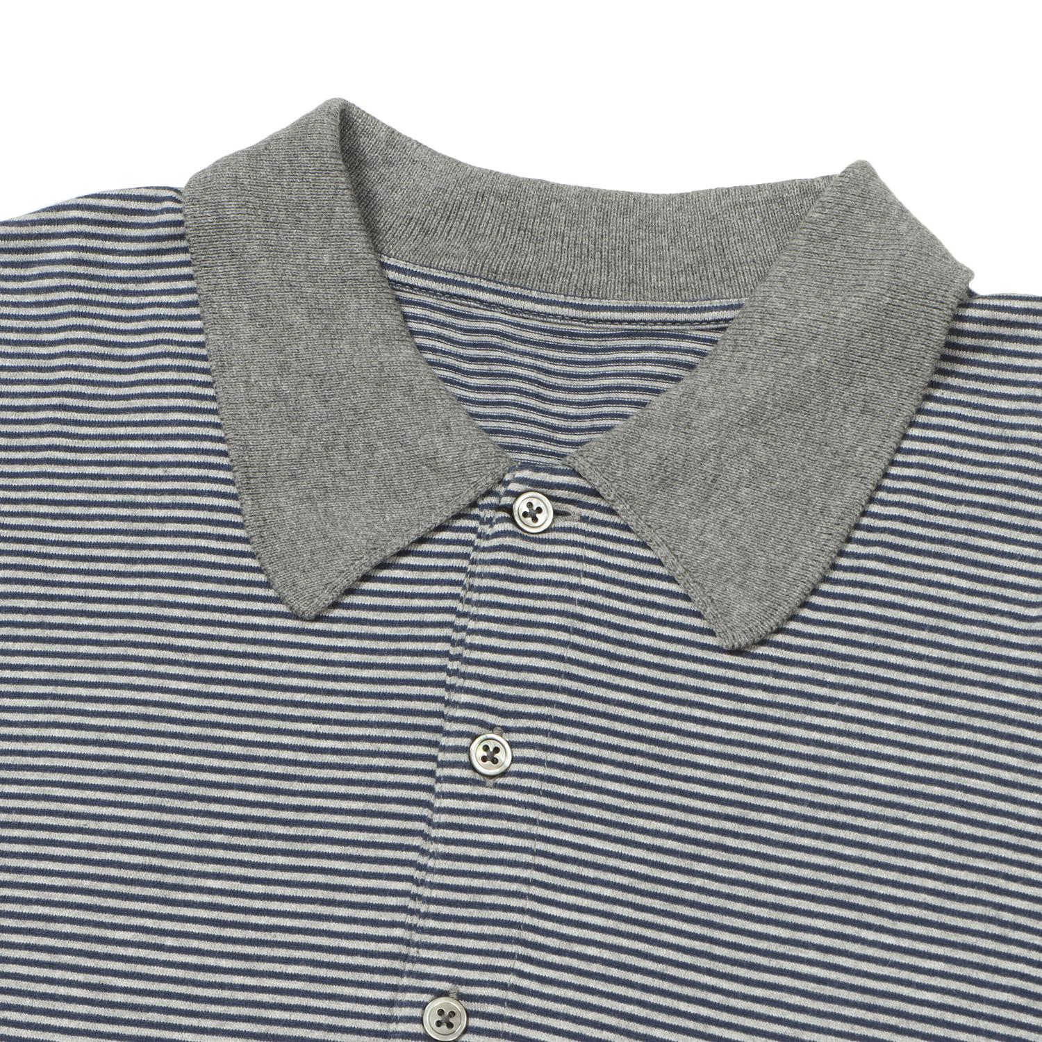  PORTER CLASSIC H/W BEATNIK BORDER LONG SLEEVE POLO SHIRT画像2