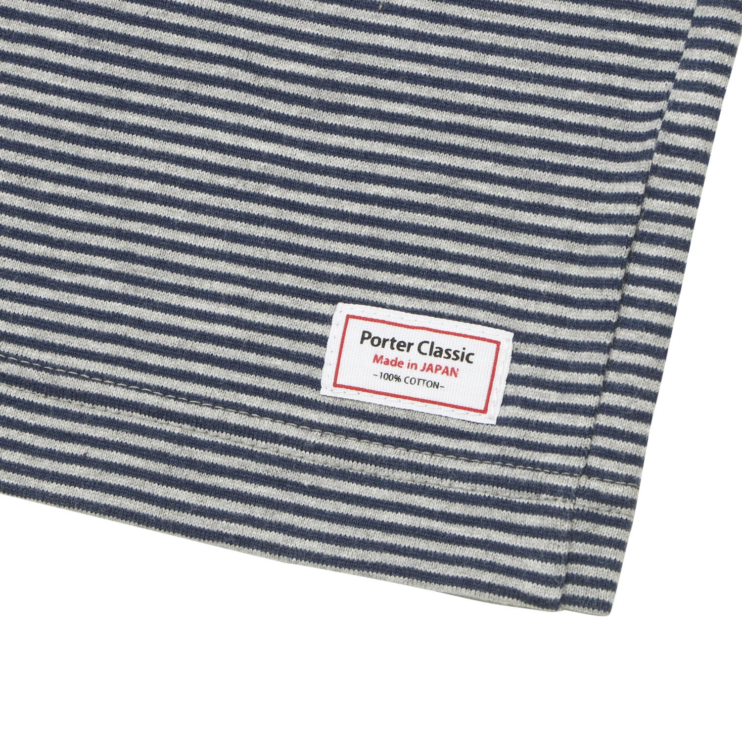  PORTER CLASSIC H/W BEATNIK BORDER LONG SLEEVE POLO SHIRT画像4