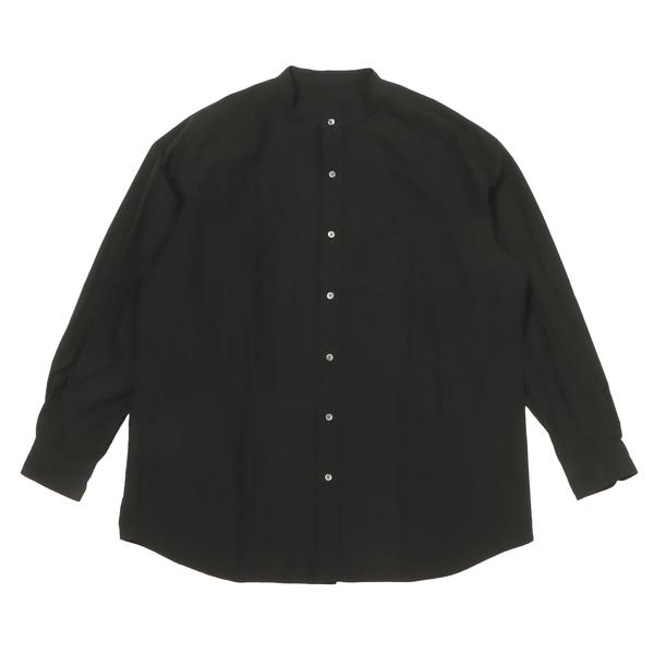 PORTER CLASSIC スタンドカラー シャツ ブラック 3