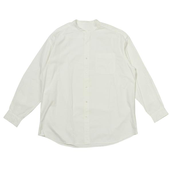 PORTER CLASSIC スタンドカラー シャツ ホワイト 2