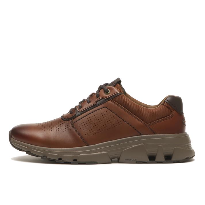 �y���������z ���o�E���h�G�b�N�X �v���[�� �g�D �yROCKPORT�z ���b�N�|�[�g Reboundx Plain Toe ���o�E���h�G�b�N�X �v���[�� �g�D RPI-CJ2779W NEW BROWN LEA 9(27cm)