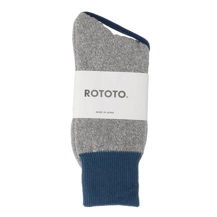 ROTOTO ダブルフェイスクルーシルクアンドコットン