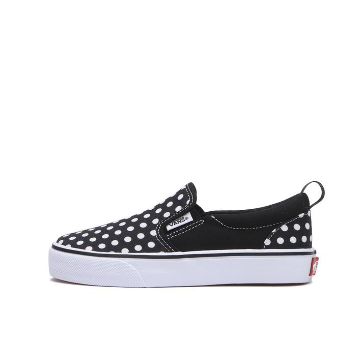 キッズ 【VANS】 ヴァンズ 17-22(H) SLIP ON スリッポン V98PS DOT BLK/WHT DOT 22cm