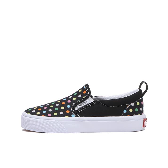 キッズ 【VANS】 ヴァンズ 17-22(H) SLIP ON スリッポン V98PS DOT BLK/MLT DOT 18.5cm