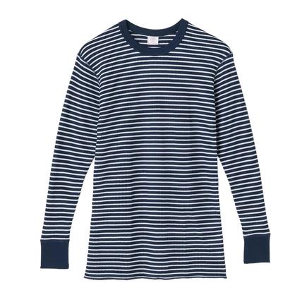 JEMORGAN ワッフルロングスリーブボーダークルー