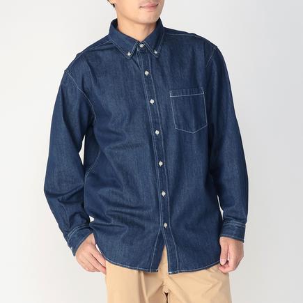JEMORGAN デニムボタンダウンロングスリーブシャツ