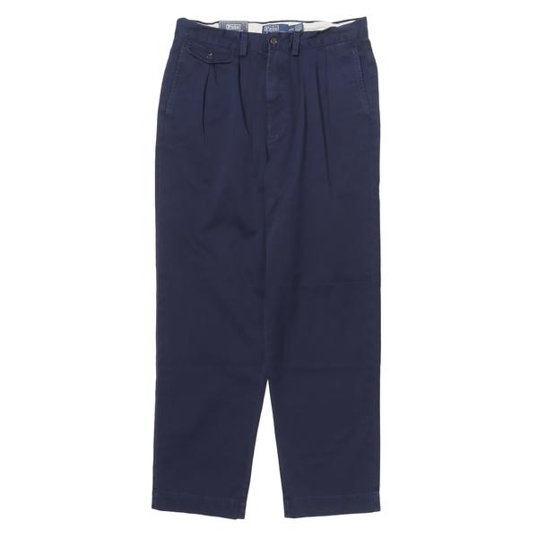 POLO RALPH LAUREN リラックスフィット プリーテッド チノ パンツ ブルー 30inch