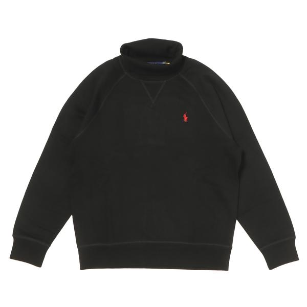 POLO RALPH LAUREN RL フリース タートルネック スウェットシャツ ブラック M