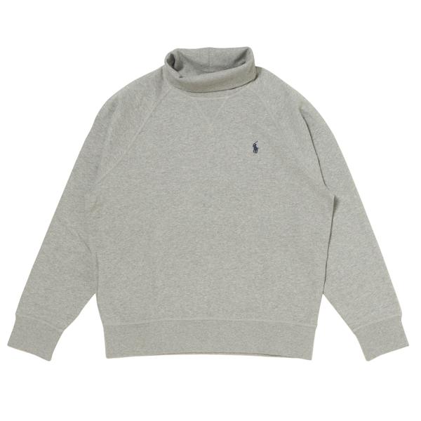 POLO RALPH LAUREN RL フリース タートルネック スウェットシャツ グレー M